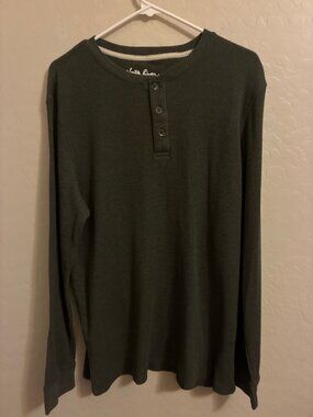 North River Outfitters Olive Thermal Henley XL